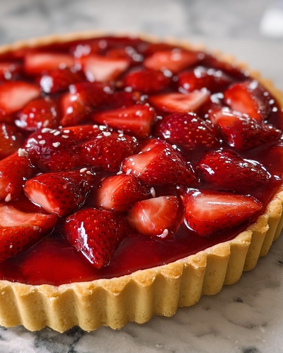 Homemade Fresh Strawberry Pie Recipe - Recipe Image