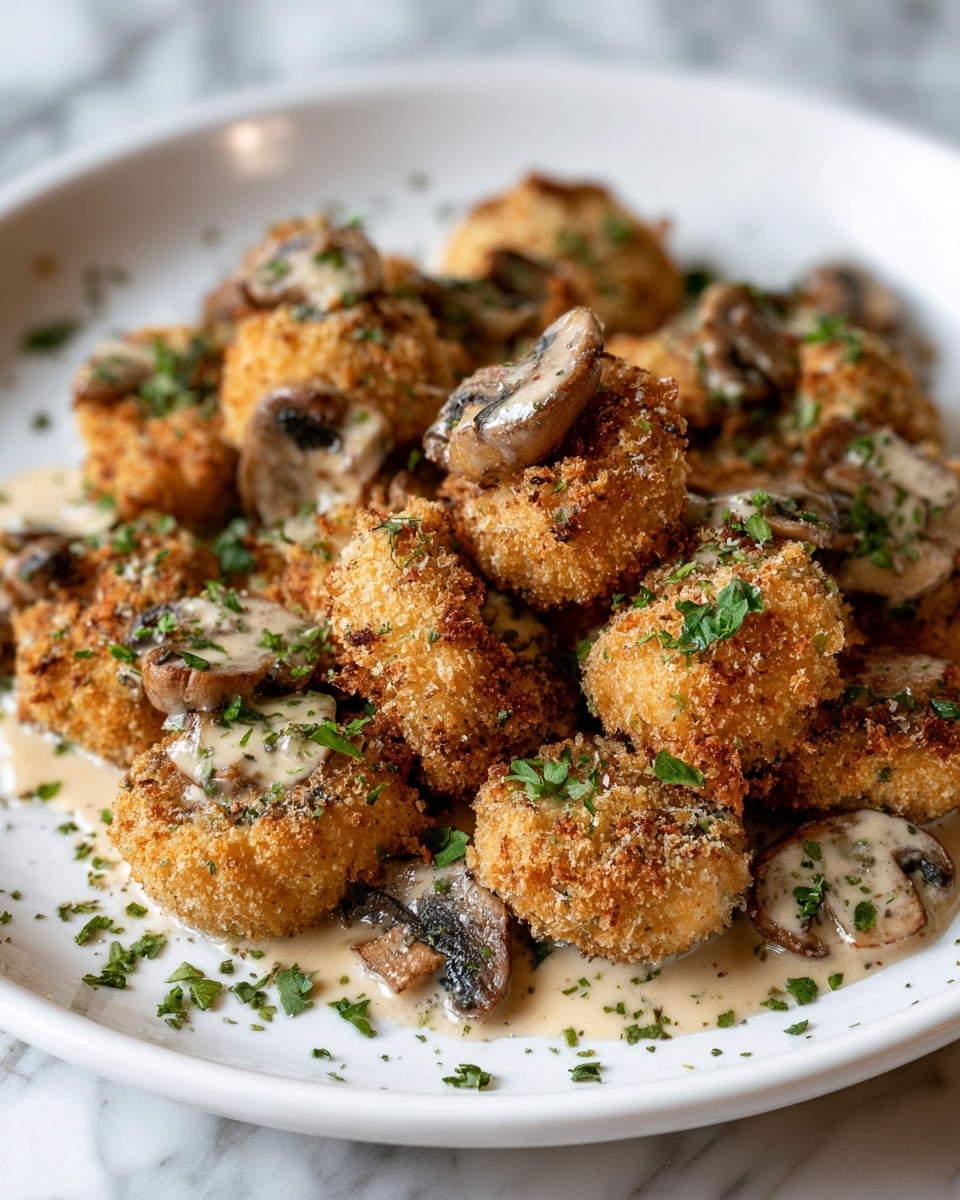 Crispy Garlic Mushroom Bites Recipe - Recipe Image