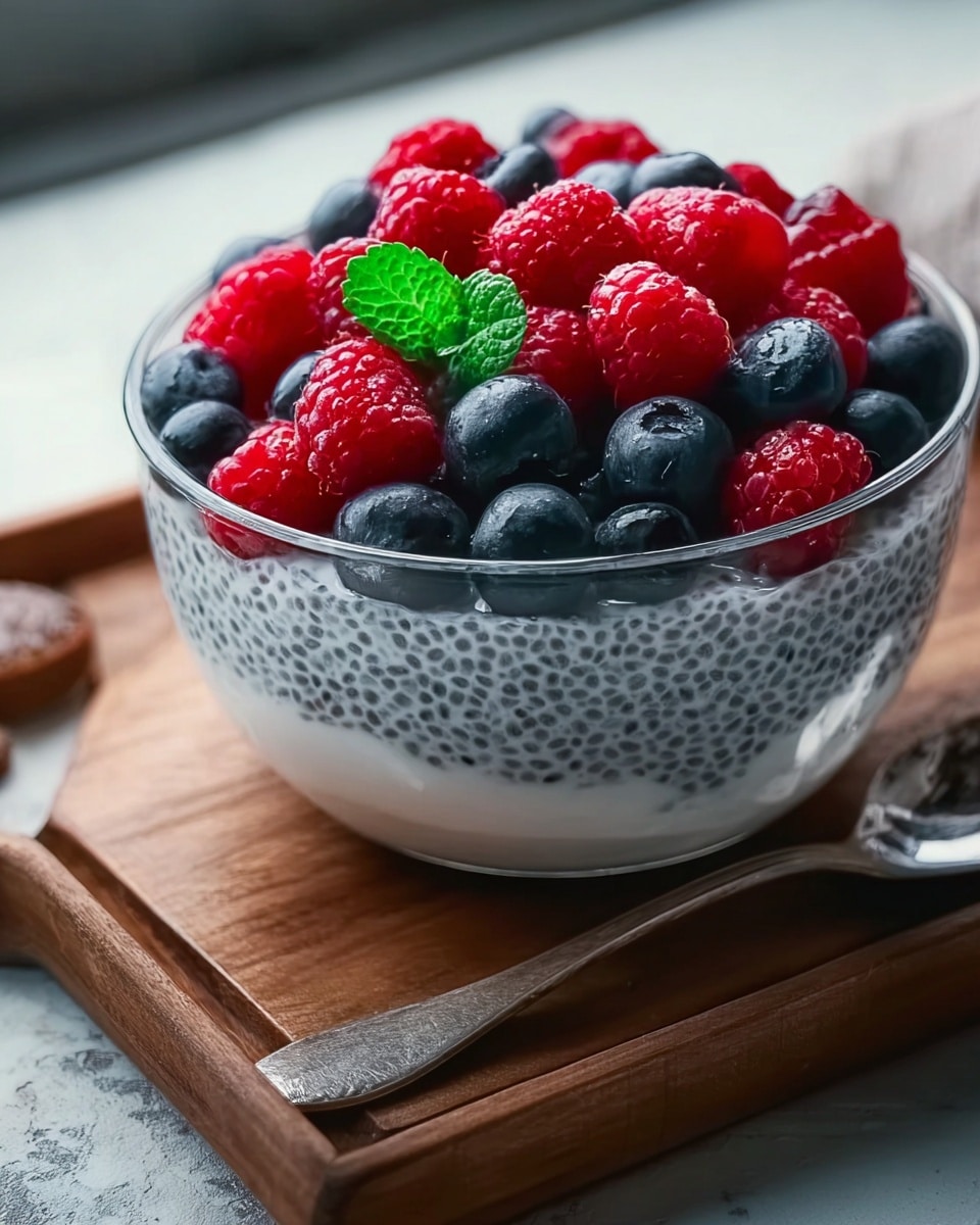 Chia Seed Pudding with Coconut Milk and Berries Recipe - Recipe Image