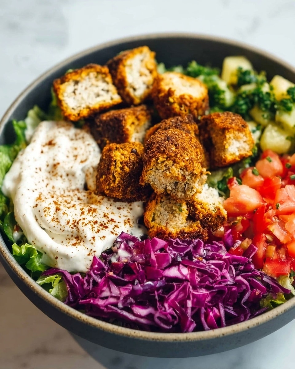 Easy Chicken Falafel Bowls Recipe - Recipe Image