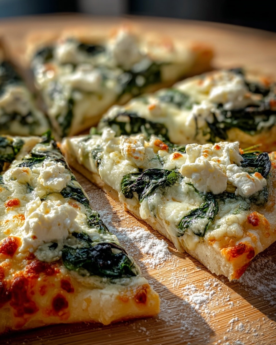 Spinach White Pizza Recipe - Recipe Image
