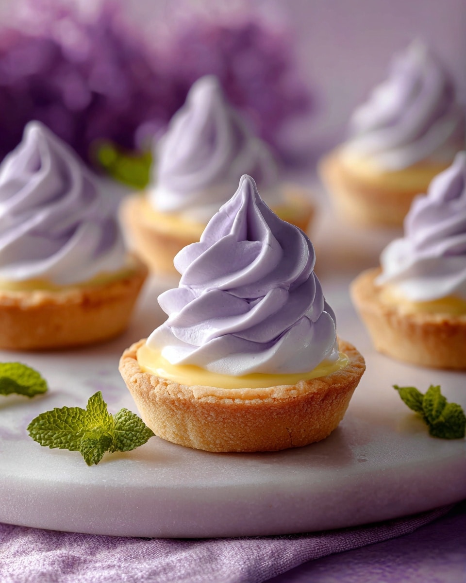 Mini Lemon Tart with Lilac Meringue Recipe - Recipe Image