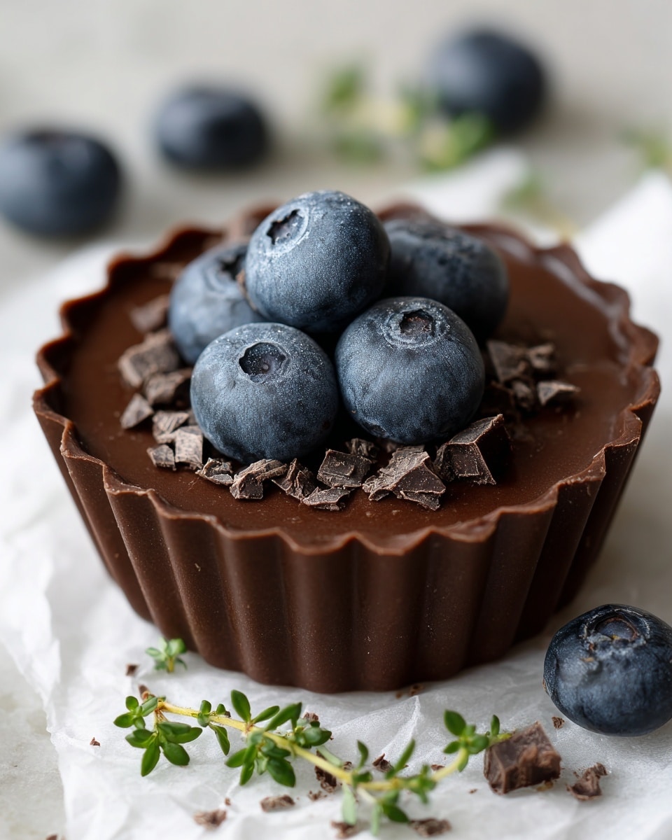 Dark Chocolate & Blueberry Frozen Yogurt Bites Recipe - Recipe Image