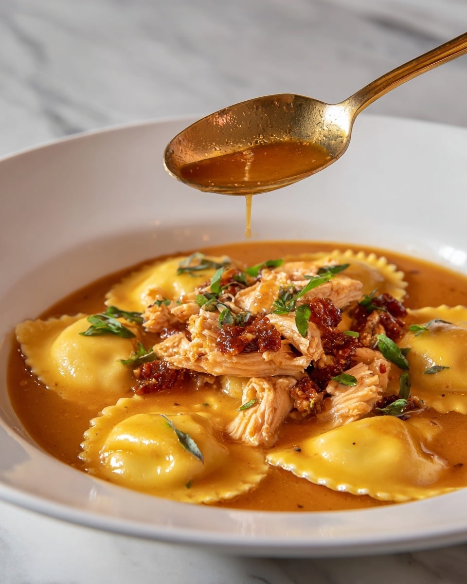 One-Skillet Garlic Butter Steak & Cheese Ravioli Recipe - Recipe Image