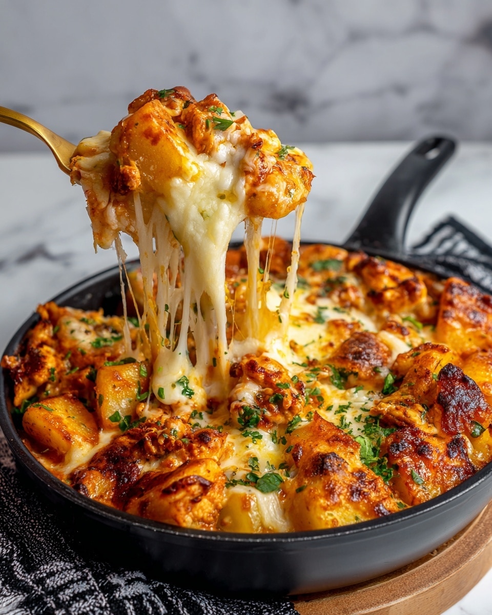 Garlic Parmesan Chicken and Potatoes Skillet Recipe - Recipe Image