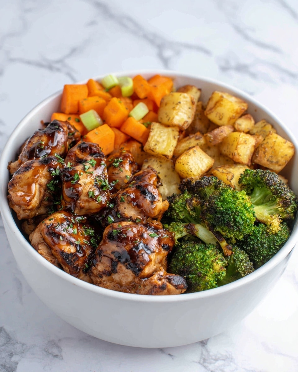 Skinny Chicken and Roasted Potato Bowl Recipe - Recipe Image