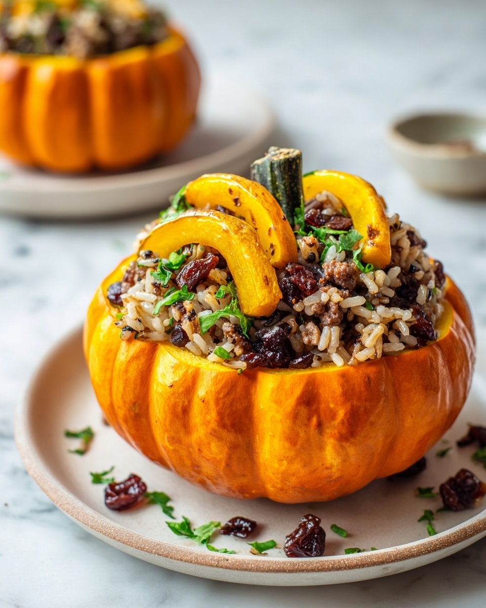 Rosa Jackson’s Mini Pumpkins Stuffed with Onion, Mushrooms, and Chard Recipe - Recipe Image