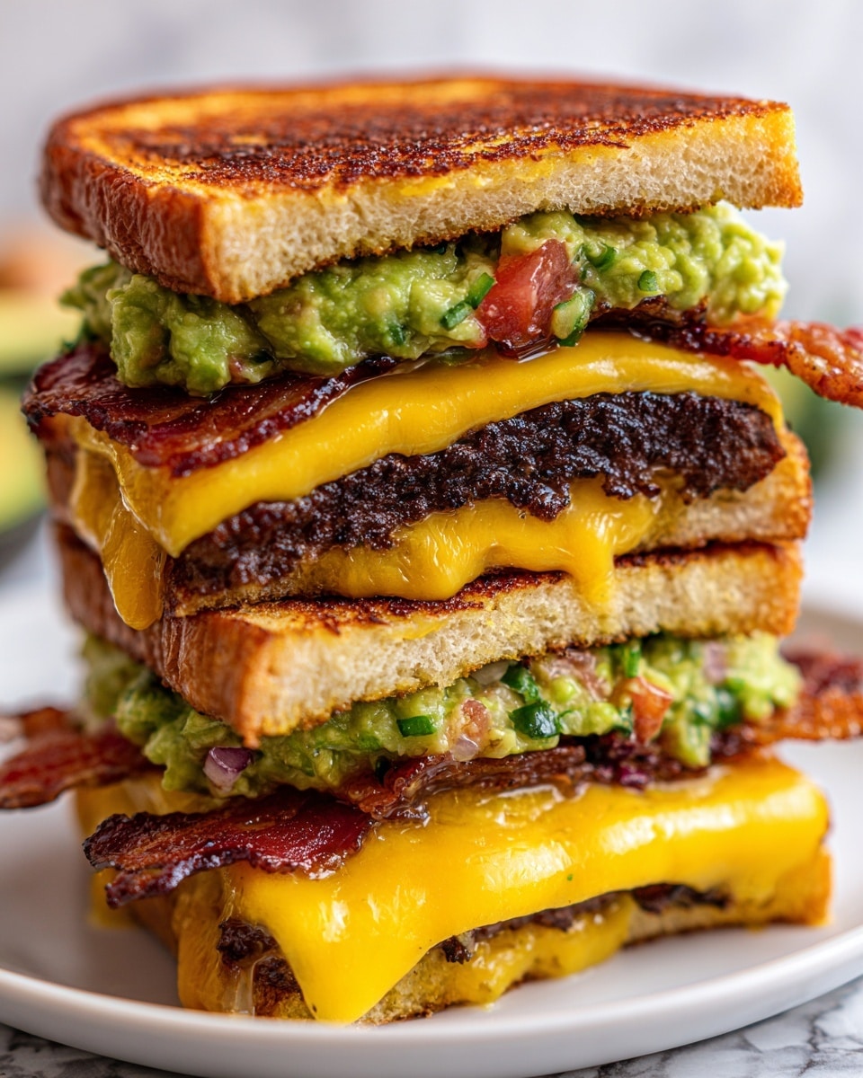 Beef Guacamole Grilled Cheese Sandwich Recipe - Recipe Image