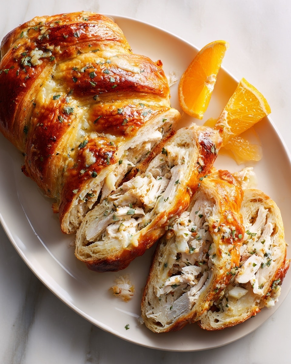 Easy Baked Chicken Bundles with Crescents and Creamy Filling Recipe - Recipe Image