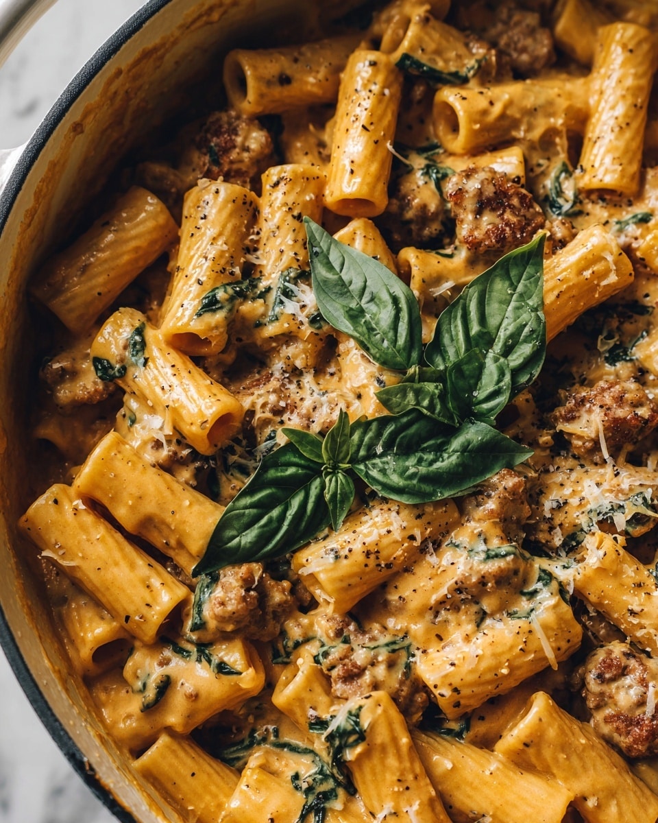 One Pot Creamy Hummus Pasta Recipe - Recipe Image