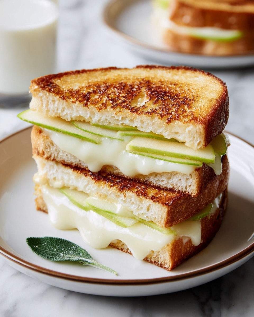 Cinnamon Sugar Brie and Apple Grilled Cheese Recipe - Recipe Image