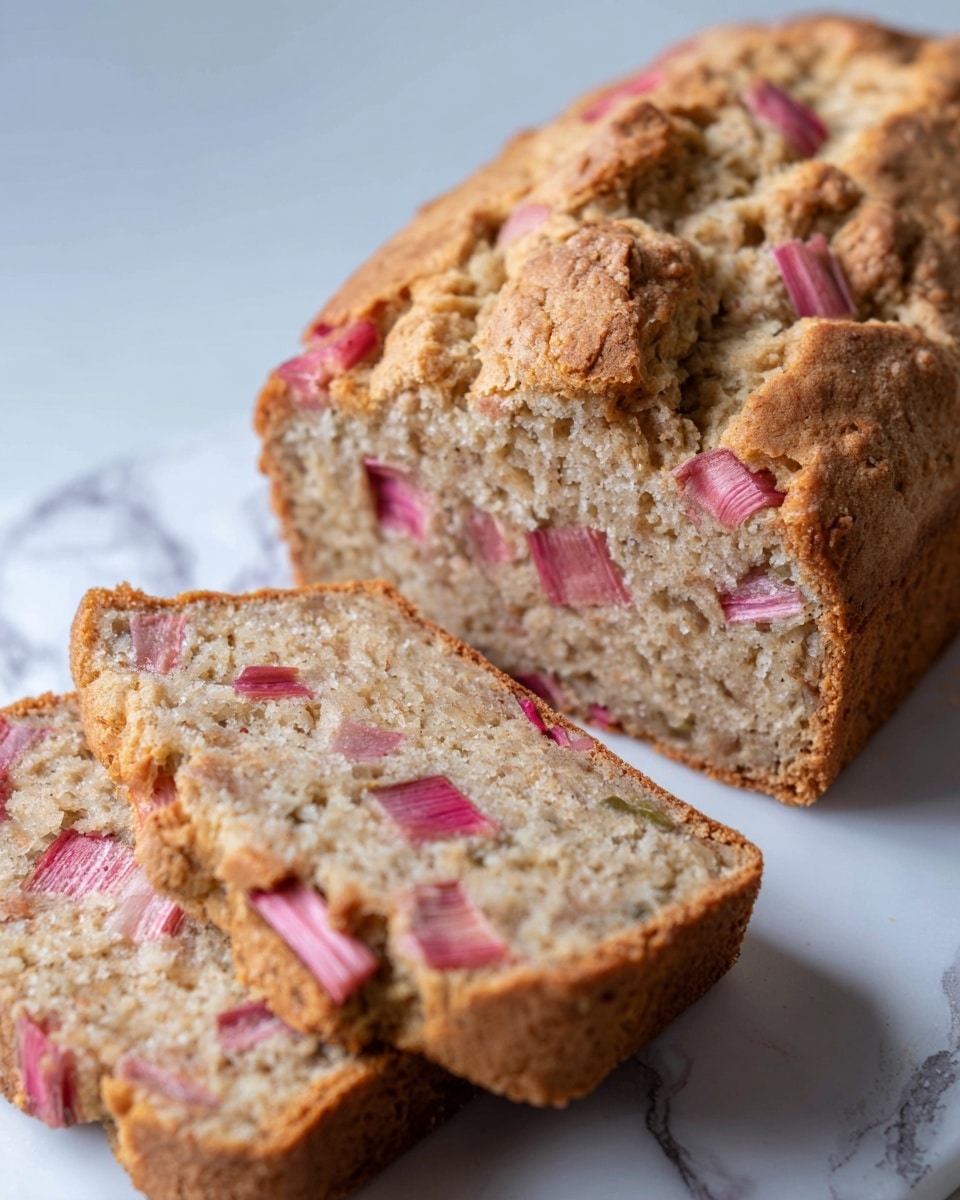 Rhubarb Bread with Orange Zest and Cinnamon Sugar Recipe - Recipe Image