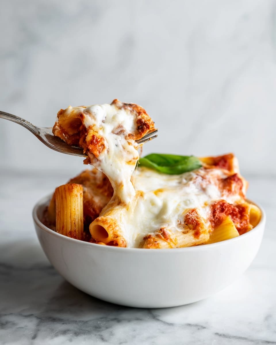 Three Cheese Baked Ziti Recipe - Recipe Image