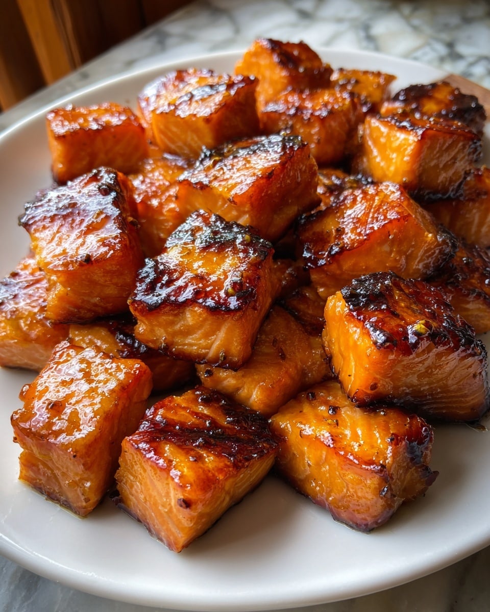 Hot Honey Salmon Bites Recipe - Recipe Image