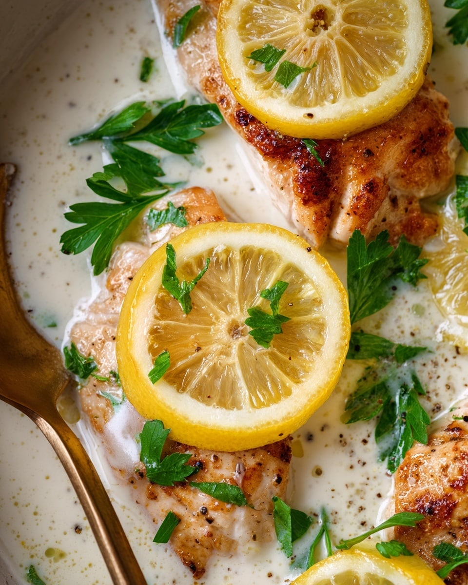 Lemon Garlic Chicken in Creamy Sauce Recipe - Recipe Image
