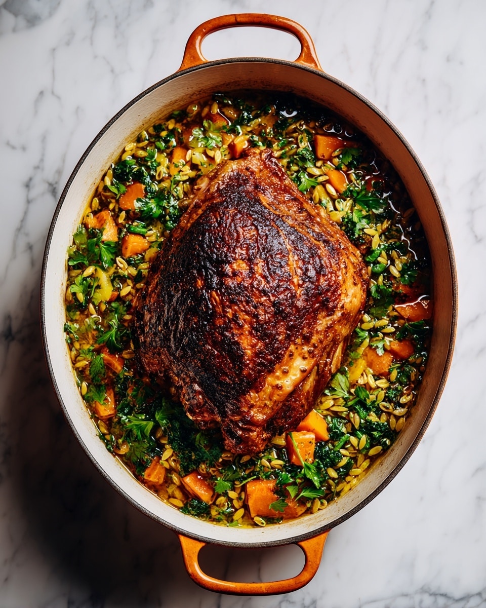 Chicken In A Pot with Lemon and Orzo Recipe - Recipe Image