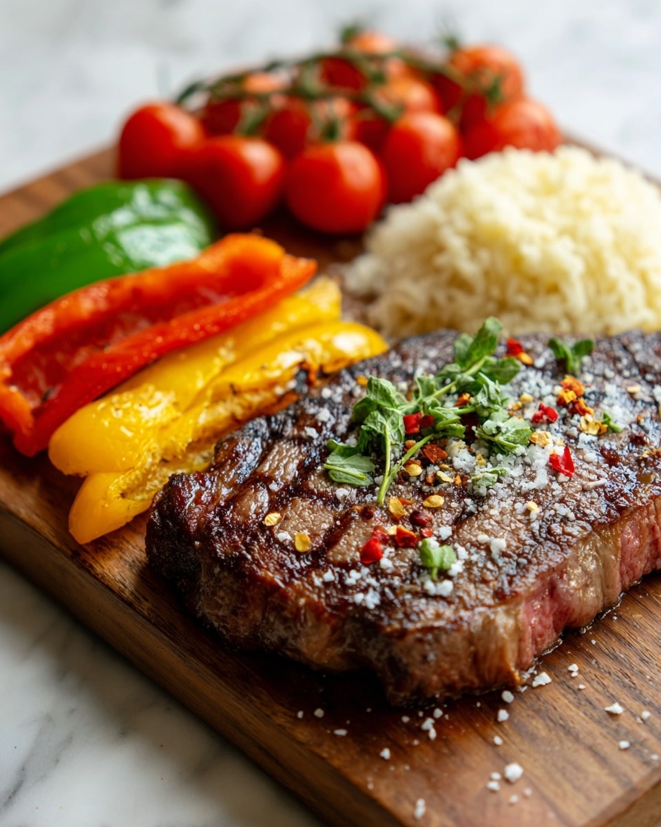 Pepper Steak with Bell Peppers and Onion Recipe - Recipe Image