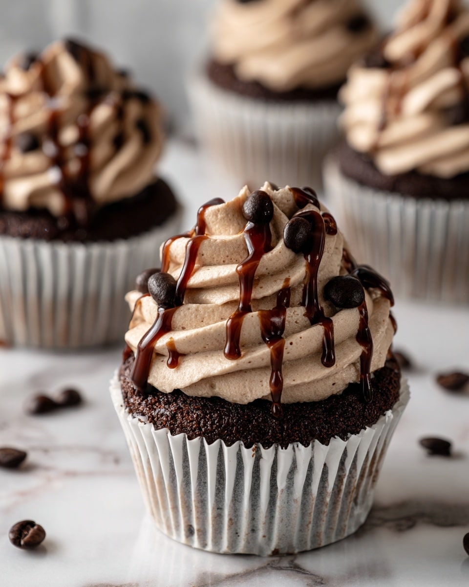 Chocolate Espresso Cupcakes with Salted Caramel Buttercream Recipe - Recipe Image