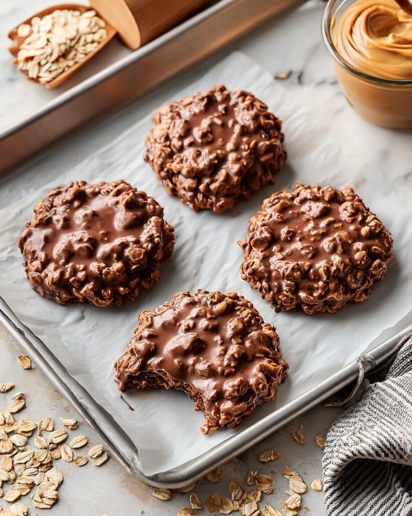 No-Bake Chocolate Peanut Butter Oatmeal Cookies Recipe