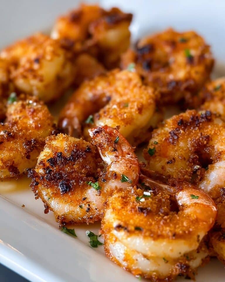 Parmesan Crusted Garlic Shrimp Recipe