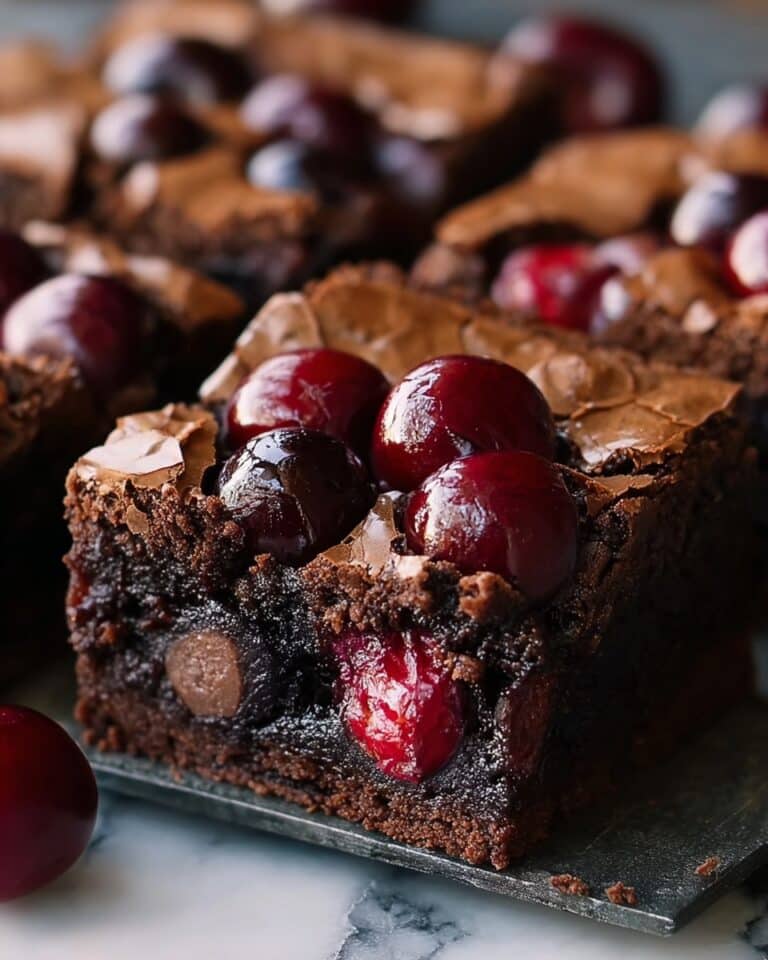 Roasted Cherry Chocolate Brownies Recipe