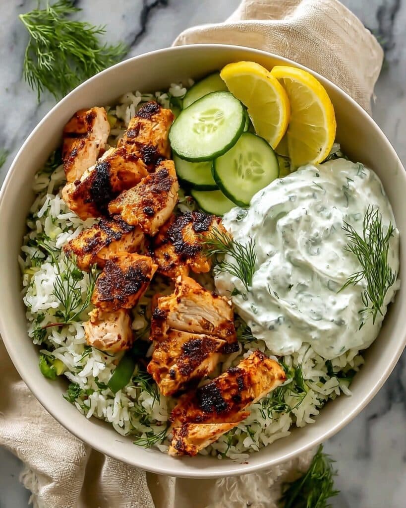 Chicken Tzatziki Bowls: Mediterranean Bliss Recipe