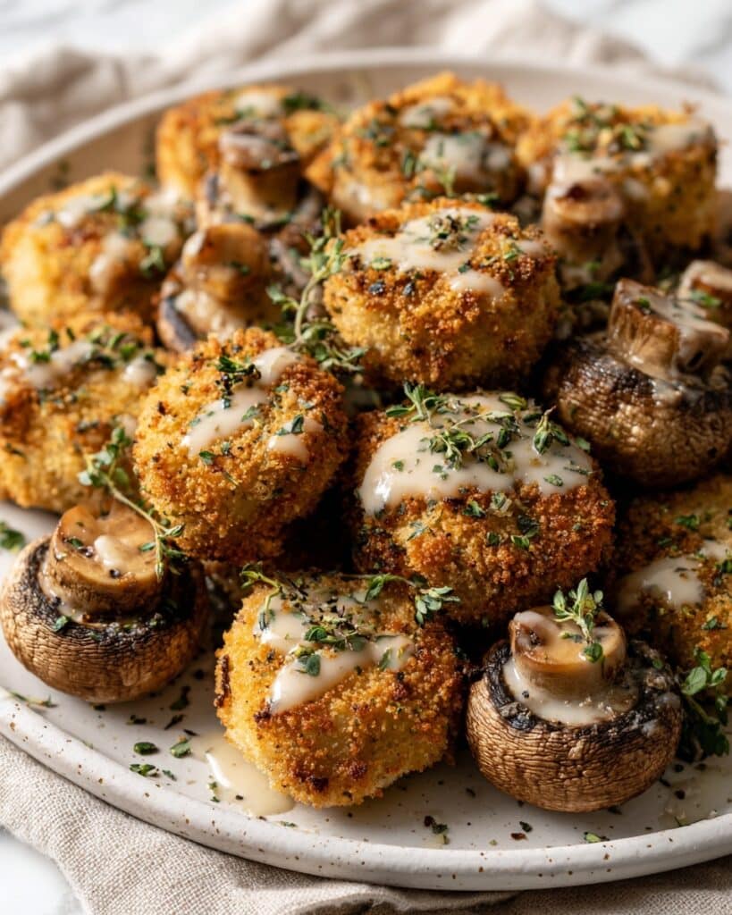 Crispy Garlic Mushroom Bites Recipe