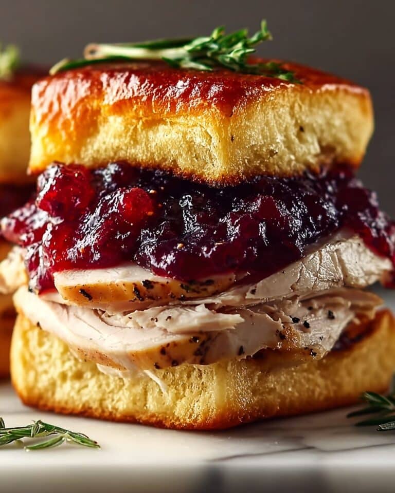 Baked Cranberry Turkey Sliders Recipe