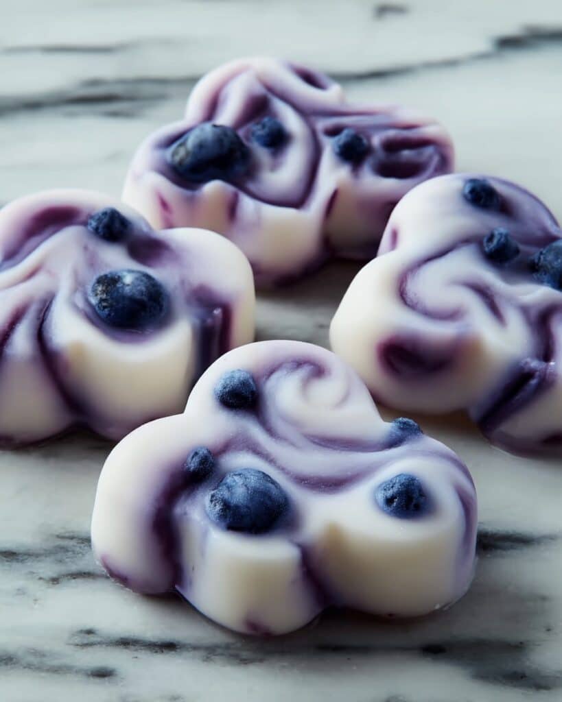 Blueberry Yogurt Swirl Dog Paw Treats Recipe