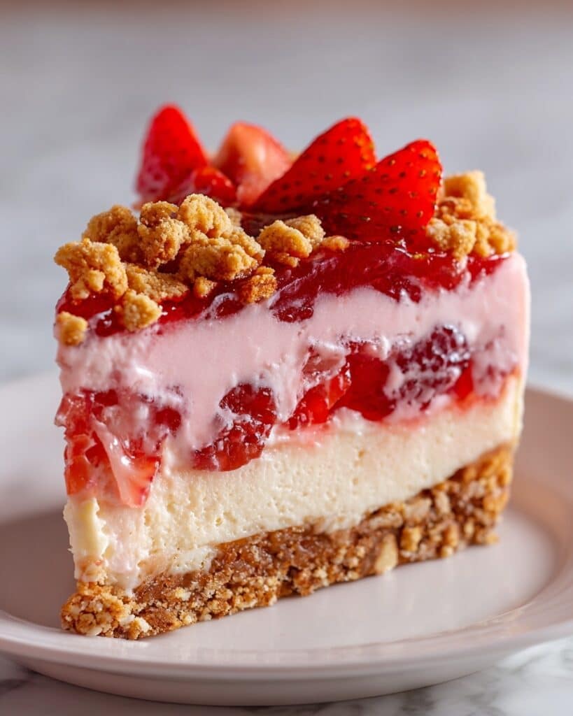 Strawberry Crunch Cheesecake Recipe