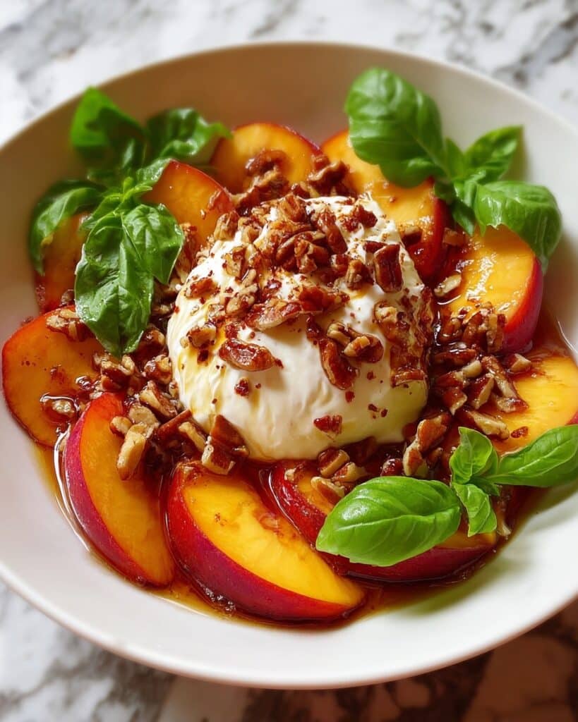 Peach & Burrata Caprese Recipe