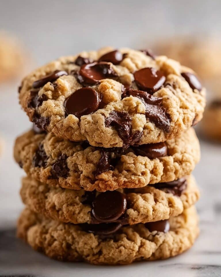 Peanut Butter Oatmeal Chocolate Chip Cookies Recipe