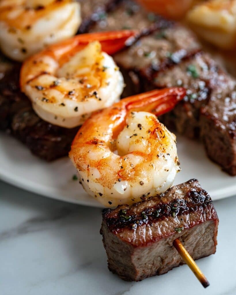 Grilled Steak and Shrimp Kabobs Recipe