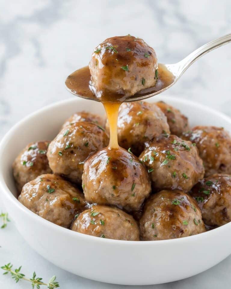 Salisbury Steak Meatballs in Rich Brown Gravy Recipe