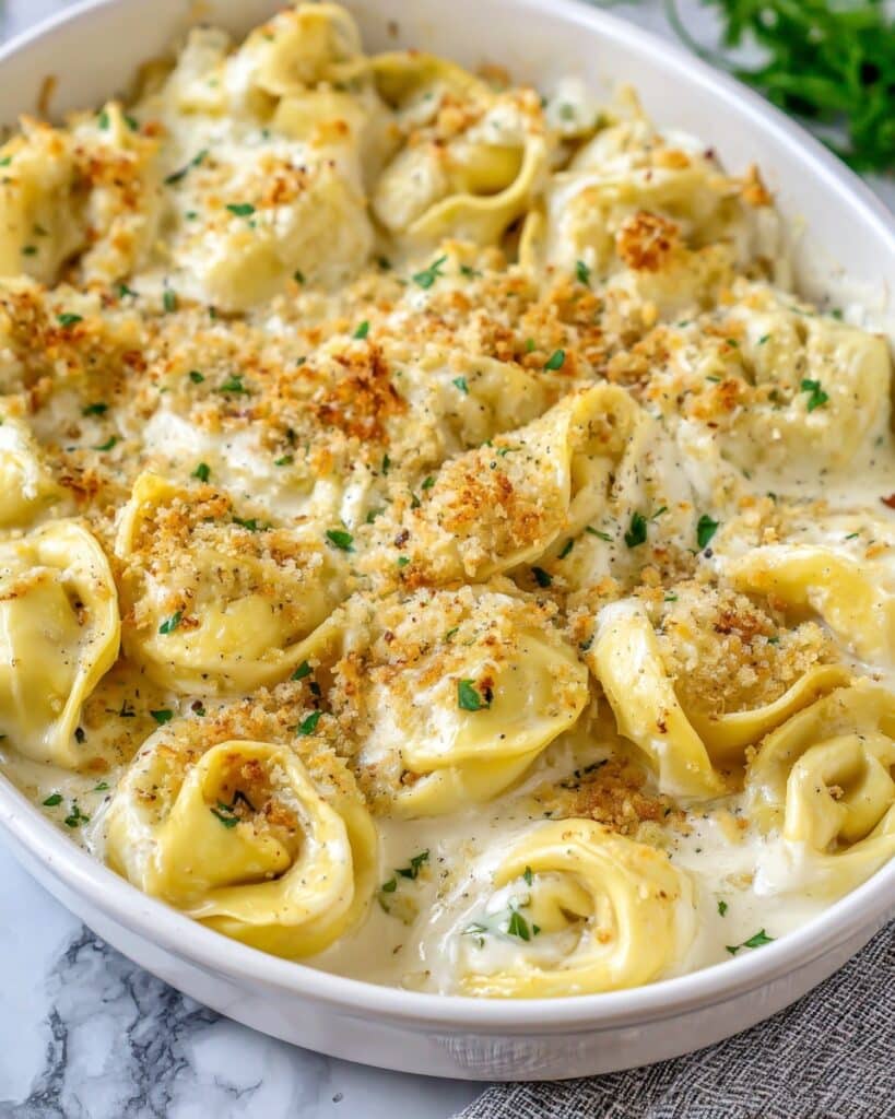 Alfredo Tortellini Bake Recipe