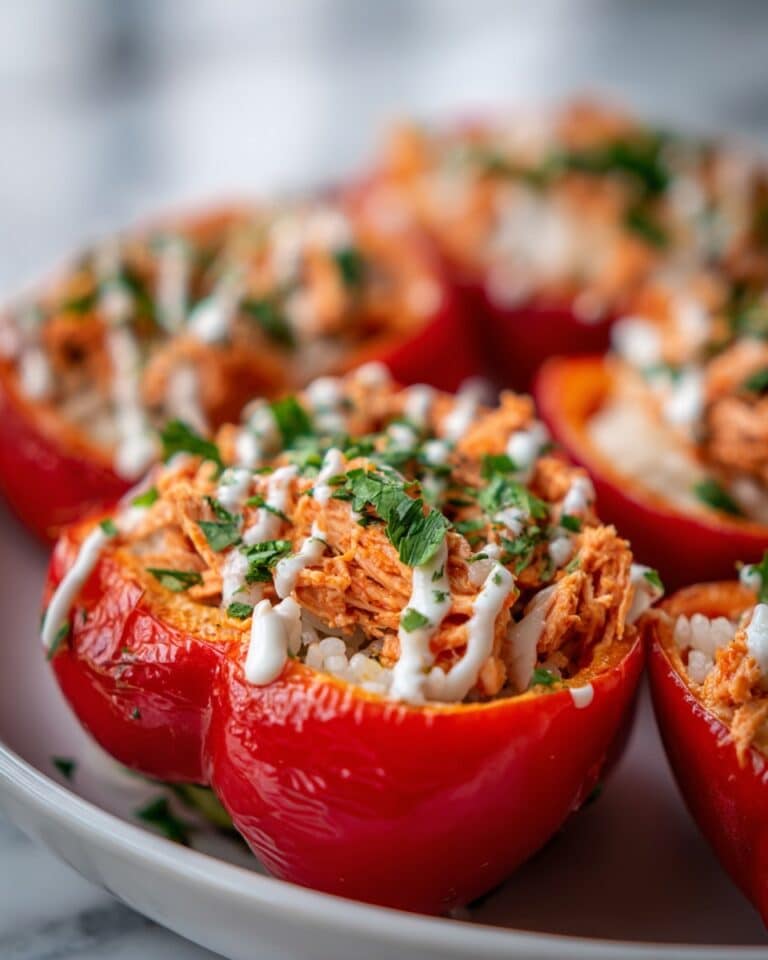 Spicy Buffalo Chicken Stuffed Peppers Recipe