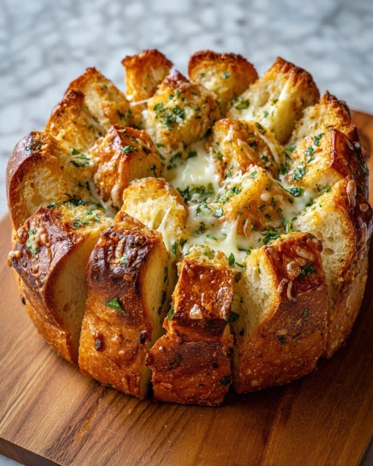Cheesy Pull-Apart Garlic Bread Recipe