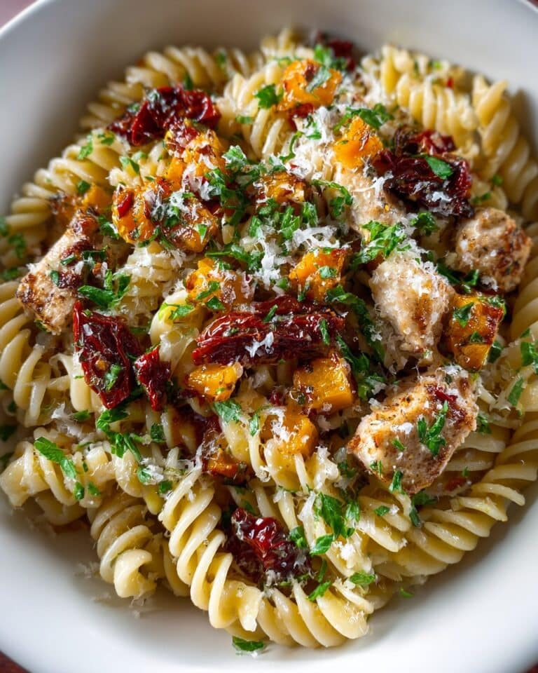 Roasted Butternut Squash and Sun-Dried Tomato Chicken Pasta Recipe