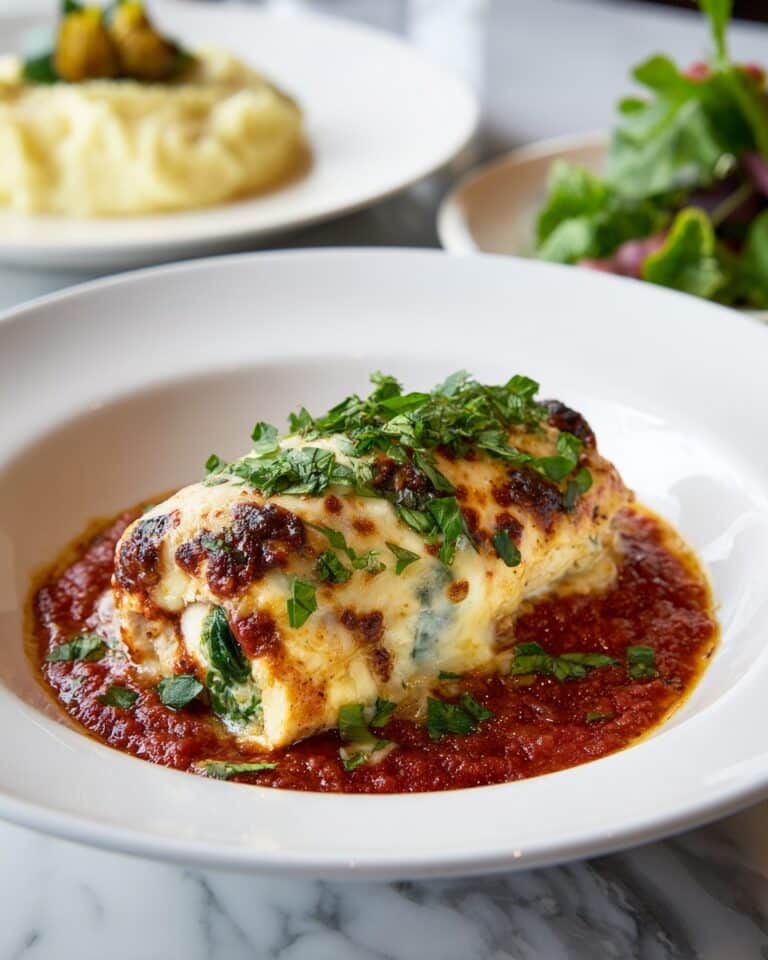 Chicken Parmesan Stuffed with Cream Cheese Recipe