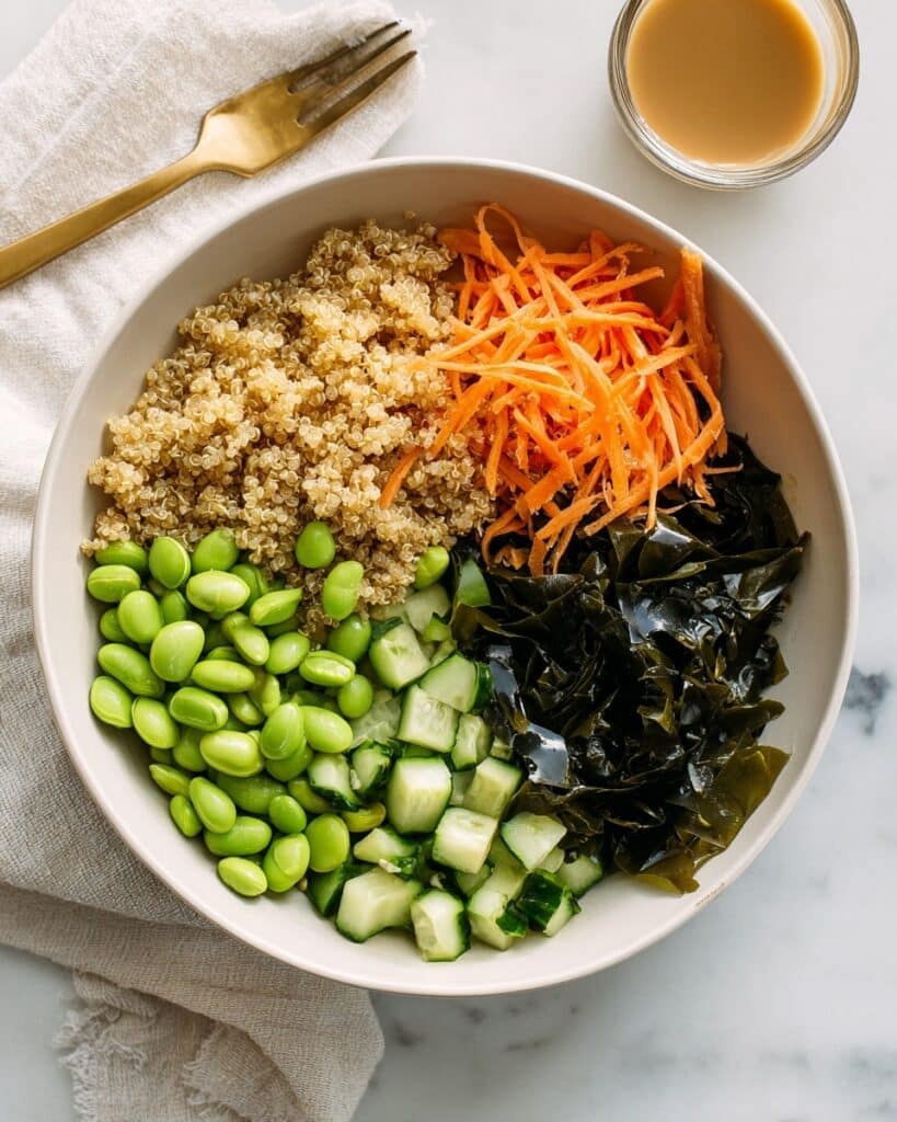 Crunchy Asian Edamame Salad with Peanut Dressing Recipe