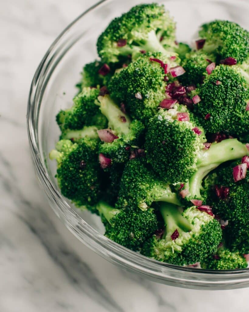 Creamy Broccoli Salad with Bacon and Cheddar Recipe