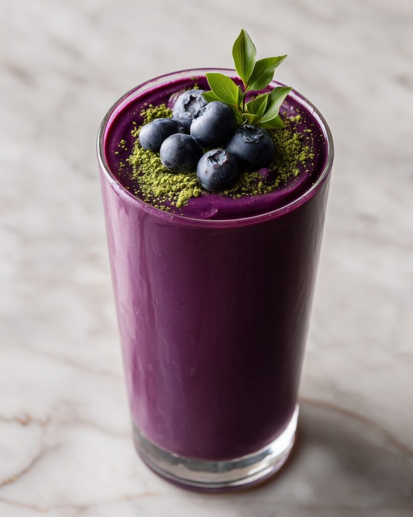 Wild Blueberry Vanilla Matcha Smoothie Recipe