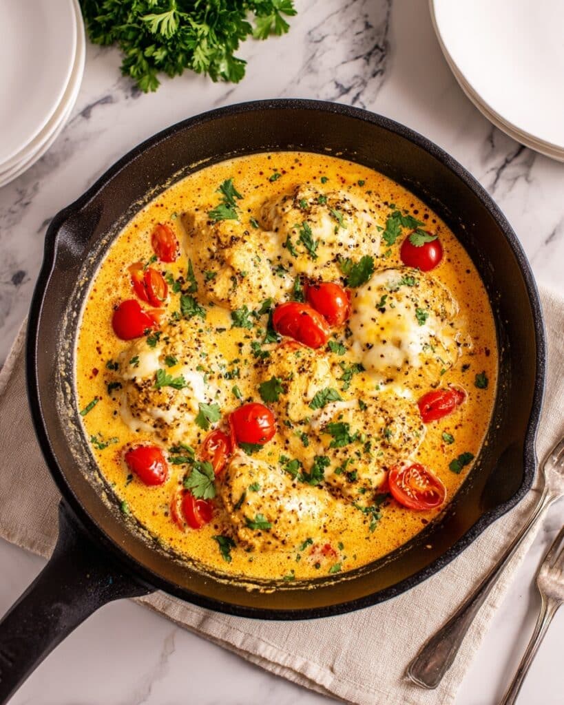 Skillet Chicken Con Queso Recipe