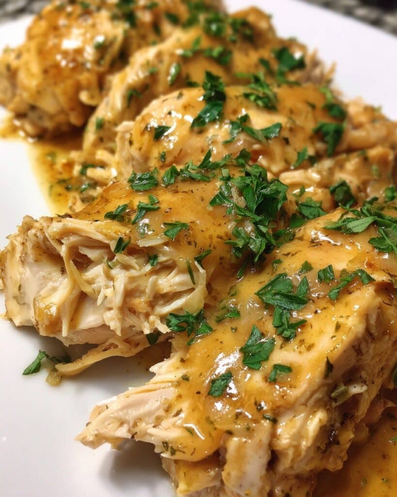 Crockpot Chicken and Creamy Onion Gravy Recipe