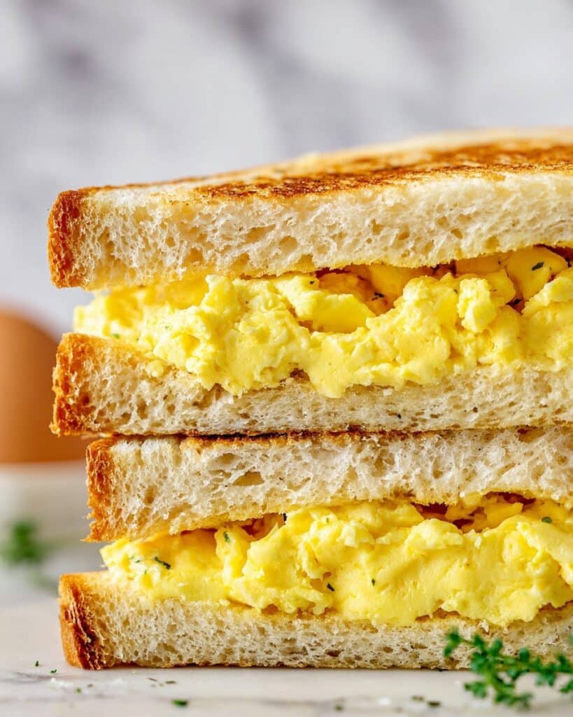 Scrambled Egg Grilled Cheese Sandwich Recipe