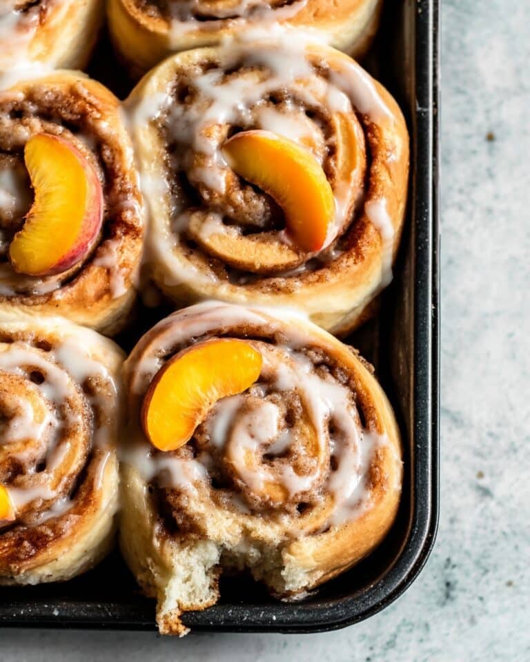 Peach Cobbler Cinnamon Rolls Recipe