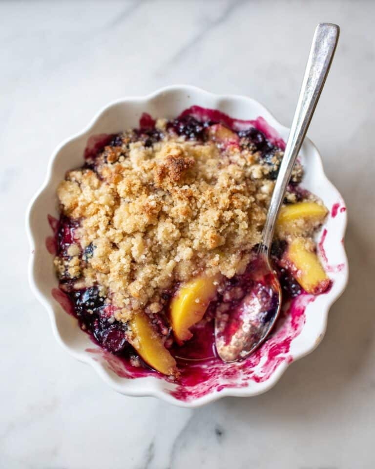 Summer Peach and Blueberry Cobbler Recipe