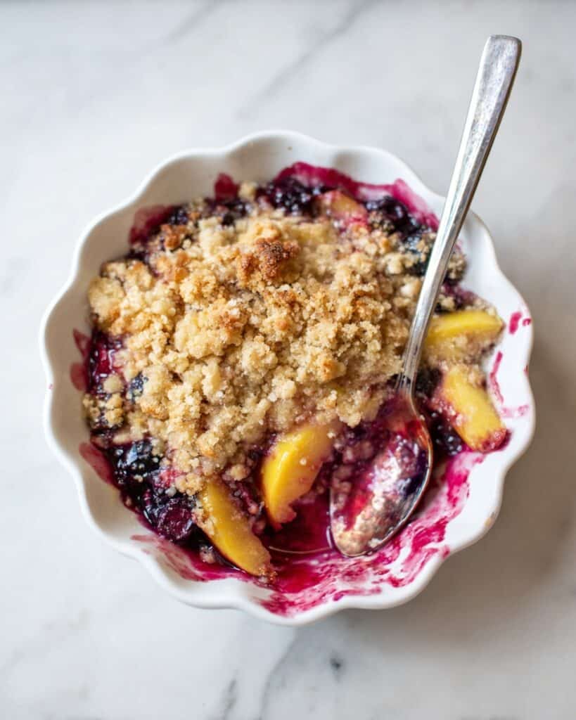 Summer Peach and Blueberry Cobbler Recipe