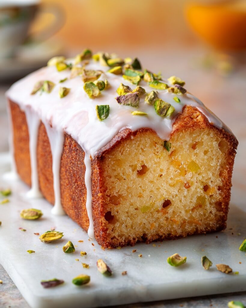 Pistachio Lemon Loaf with Glaze Recipe