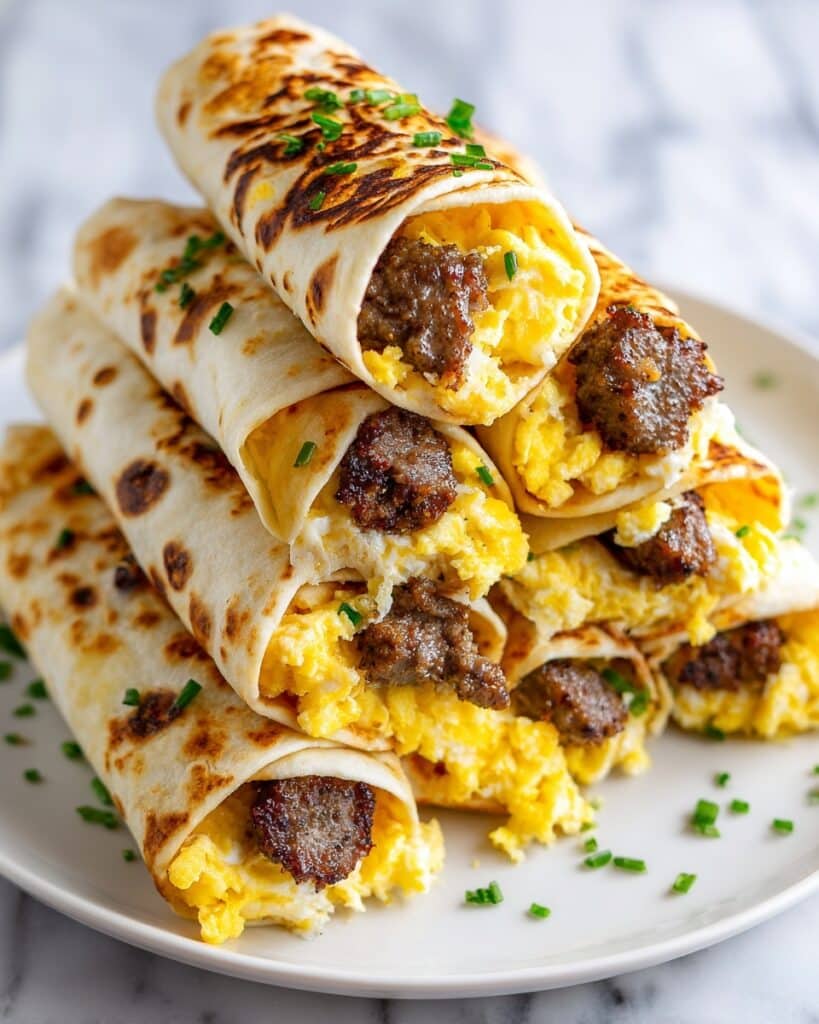 Egg and Sausage Breakfast Taquitos Recipe
